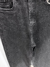 Load image into Gallery viewer, Bea full diamanté embellished straight leg black denim jeans (stretch fit)