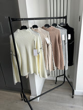 Load image into Gallery viewer, SALE Stitch detail high neck jumper - choose colour