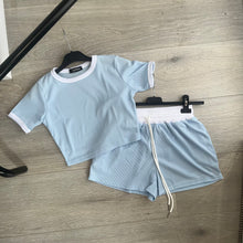 Load image into Gallery viewer, SALE Cally plisse shorts and crop top set - choose colour