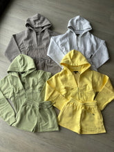 Load image into Gallery viewer, Cassie cinch waist jacket and jogger shorts set - yellow