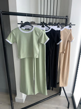 Load image into Gallery viewer, SALE Cally plisse straight leg and crop top set - choose colour