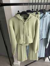 Load image into Gallery viewer, Erica flare leg tracksuit jacket loungewear set - sage green