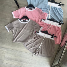 Load image into Gallery viewer, SALE Cally plisse shorts and crop top set - choose colour