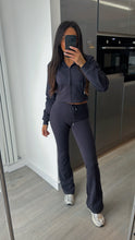 Load image into Gallery viewer, Erica flare leg tracksuit jacket loungewear set - slate grey