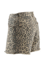 Load image into Gallery viewer, Quinn leopard print denim wrap over skort - stretch fit, size down