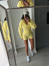 Load image into Gallery viewer, Cassie cinch waist jacket and jogger shorts set - yellow