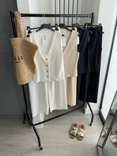 Load image into Gallery viewer, Daria button front waistcoat and trouser set - cream