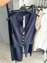 Load image into Gallery viewer, Daria button front waistcoat and trouser set - navy