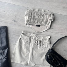 Load image into Gallery viewer, SALE Sia buckle detail mini skirt & bandeau set