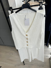 Load image into Gallery viewer, Daria button front waistcoat and trouser set - cream