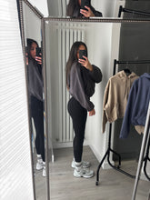 Load image into Gallery viewer, Marisa bomber style cropped zip up hooded jacket - charcoal grey