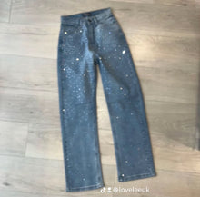Load image into Gallery viewer, Annie sparkle denim straight leg jeans