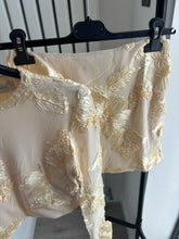 Load image into Gallery viewer, Brooke floral lace lined top and skirt set - yellow