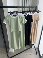 Load image into Gallery viewer, SALE Cally plisse straight leg and crop top set - choose colour