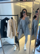 Load image into Gallery viewer, Regina oversized graffiti blazer - grey