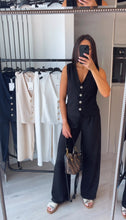 Load image into Gallery viewer, Daria button front waistcoat and trouser set - black
