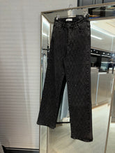 Load image into Gallery viewer, Brea diamanté cross embellished straight leg black denim jeans (slight stretch fit)