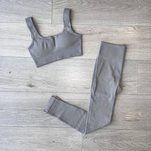 Load image into Gallery viewer, SALE Codie ribbed crop & legging set - grey