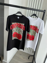 Load image into Gallery viewer, Marcey leopard pattern cherries print tshirt - choose colour