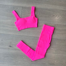 Load image into Gallery viewer, SALE Codie ribbed crop & legging set - pink
