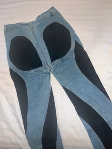 Petra spiral split hem detail jeans