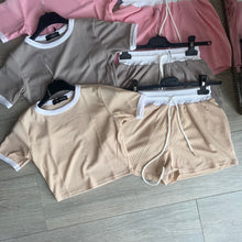 Load image into Gallery viewer, SALE Cally plisse shorts and crop top set - choose colour