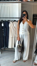 Load image into Gallery viewer, Daria button front waistcoat and trouser set - cream