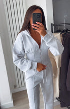 Load image into Gallery viewer, Cassie cinch waist jacket and jogger set - light grey