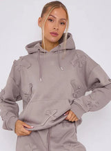 Load image into Gallery viewer, Eden cross stitch detail oversized detail hoodie - choose colour