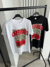 Load image into Gallery viewer, Marcey leopard pattern cherries print tshirt - choose colour