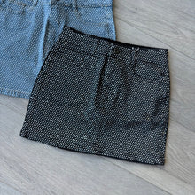 Load image into Gallery viewer, Jessie diamante denim skirt - black denim