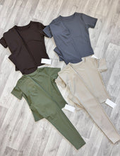 Load image into Gallery viewer, Kimmy seamless yoga gym leggings and tee set - choose colour