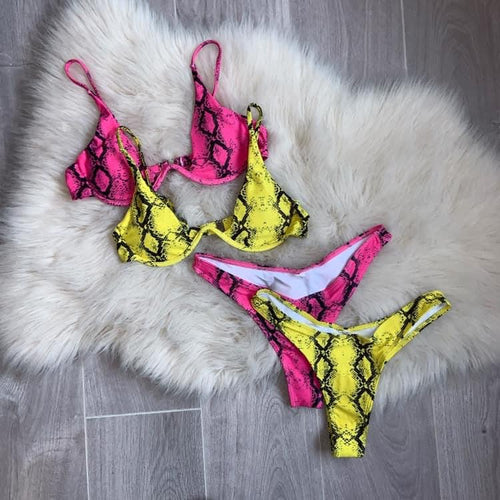 Lalara snake bikini - pink