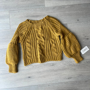 Mustard knit crop style jumper
