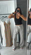 Load image into Gallery viewer, Pria striped high waist wide leg trouser