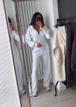 Load image into Gallery viewer, Cassie cinch waist jacket and jogger set - light grey