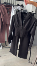 Load image into Gallery viewer, Cassie (2) cinch waist jacket and jogger set - black