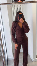 Load image into Gallery viewer, Cassie (2) cinch waist jacket and jogger set - chocolate