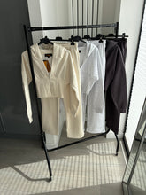 Load image into Gallery viewer, Cassie cinch waist jacket and jogger set - ivory