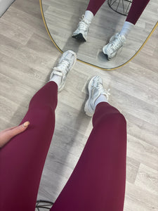 Carise second skin seamless leggings - wine red