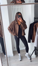Load image into Gallery viewer, Idah faux suede jacket - dark brown