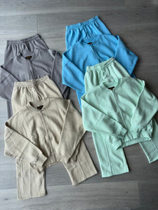 Talia straight leg jogger set - mint