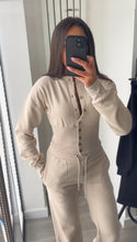 Load image into Gallery viewer, Chloe cinch waist long sleeve top and jogger set - beige