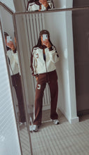 Load image into Gallery viewer, Casey stripe detail jogger and jacket set - chocolate