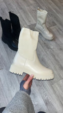 Load image into Gallery viewer, Kadie chunky sole boots - cream
