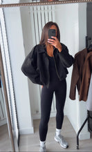 Load image into Gallery viewer, Idah faux suede jacket - black