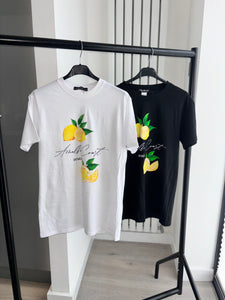 Amalfi lemon long line short sleeve tee - choose colour