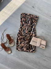 Load image into Gallery viewer, Alaska bandeau sequin leopard mini dress