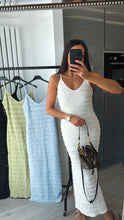 Load image into Gallery viewer, Larose textured tie front midi dress - choose colour