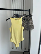 Load image into Gallery viewer, Mya yellow double lined slinky square neck bodysuit
